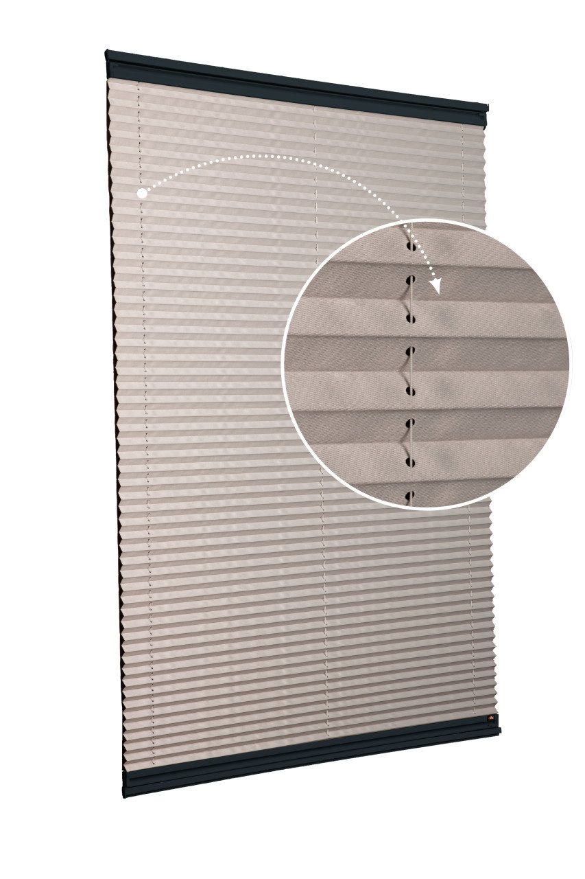 Yapıştırmalı Plise Perde (Düz Kumaş) Violet-Kül Gri-3078 - Antresit Gri