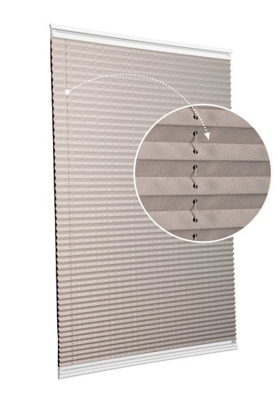 Yapıştırmalı Plise Perde (Düz Kumaş) Violet-Kül Gri-3078 - Beyaz