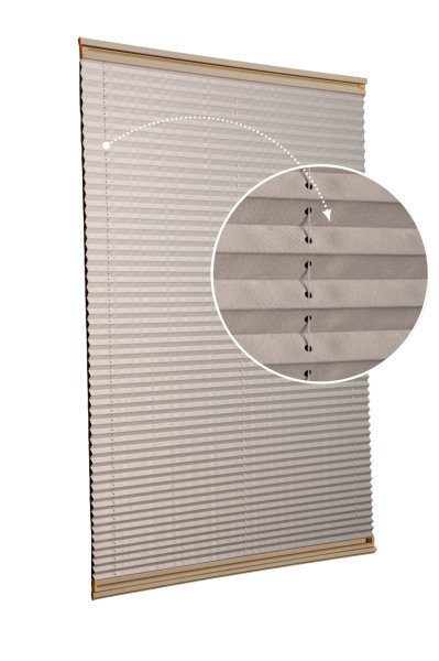 Yapıştırmalı Plise Perde (Düz Kumaş) Violet-Kül Gri-3078 - Bronz