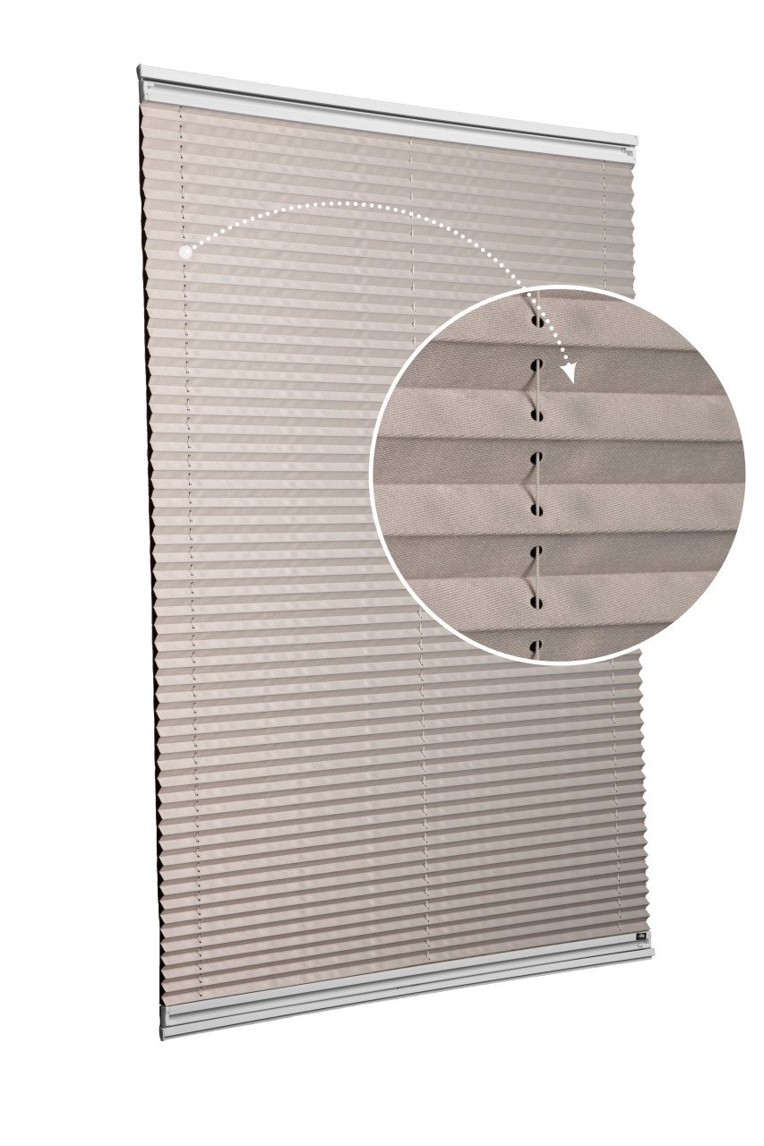 Yapıştırmalı Plise Perde (Düz Kumaş) Violet-Kül Gri-3078 - Gümüş Gri