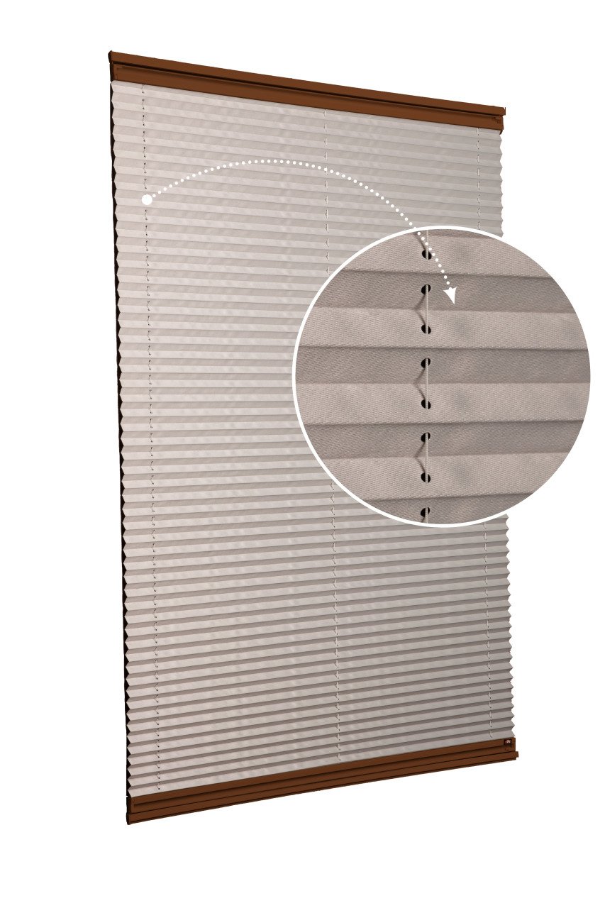 Yapıştırmalı Plise Perde (Düz Kumaş) Violet-Kül Gri-3078 - Kahverengi