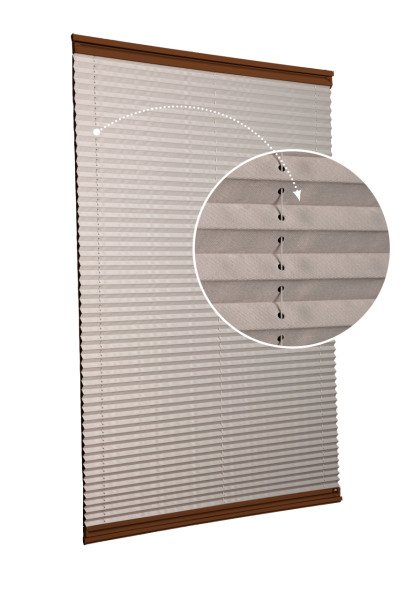 Yapıştırmalı Plise Perde (Düz Kumaş) Violet-Kül Gri-3078 - Kahverengi