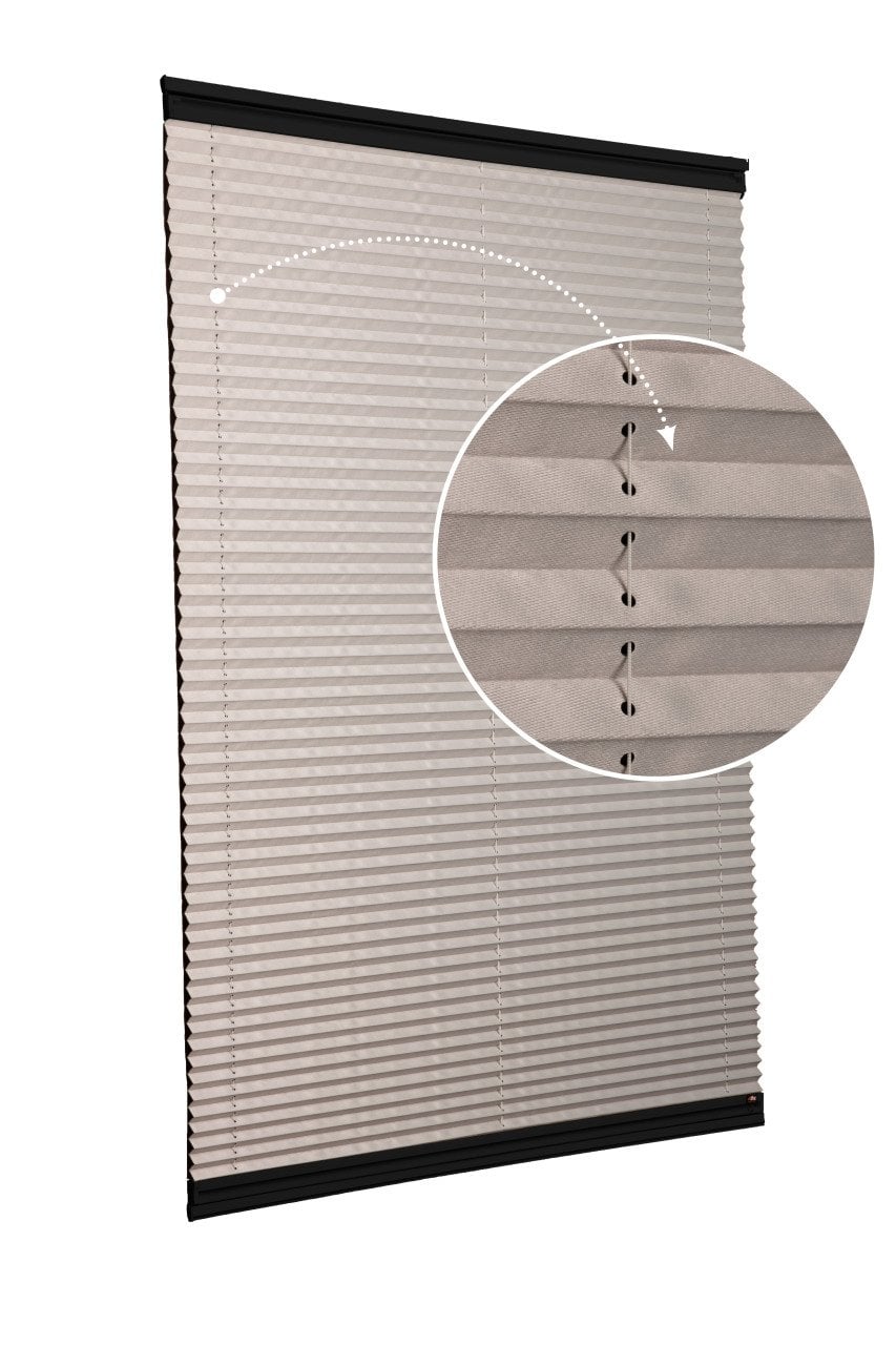 Yapıştırmalı Plise Perde (Düz Kumaş) Violet-Kül Gri-3078 - Siyah