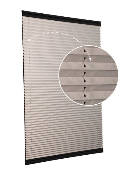 Yapıştırmalı Plise Perde (Düz Kumaş) Violet-Kül Gri-3078 - Siyah