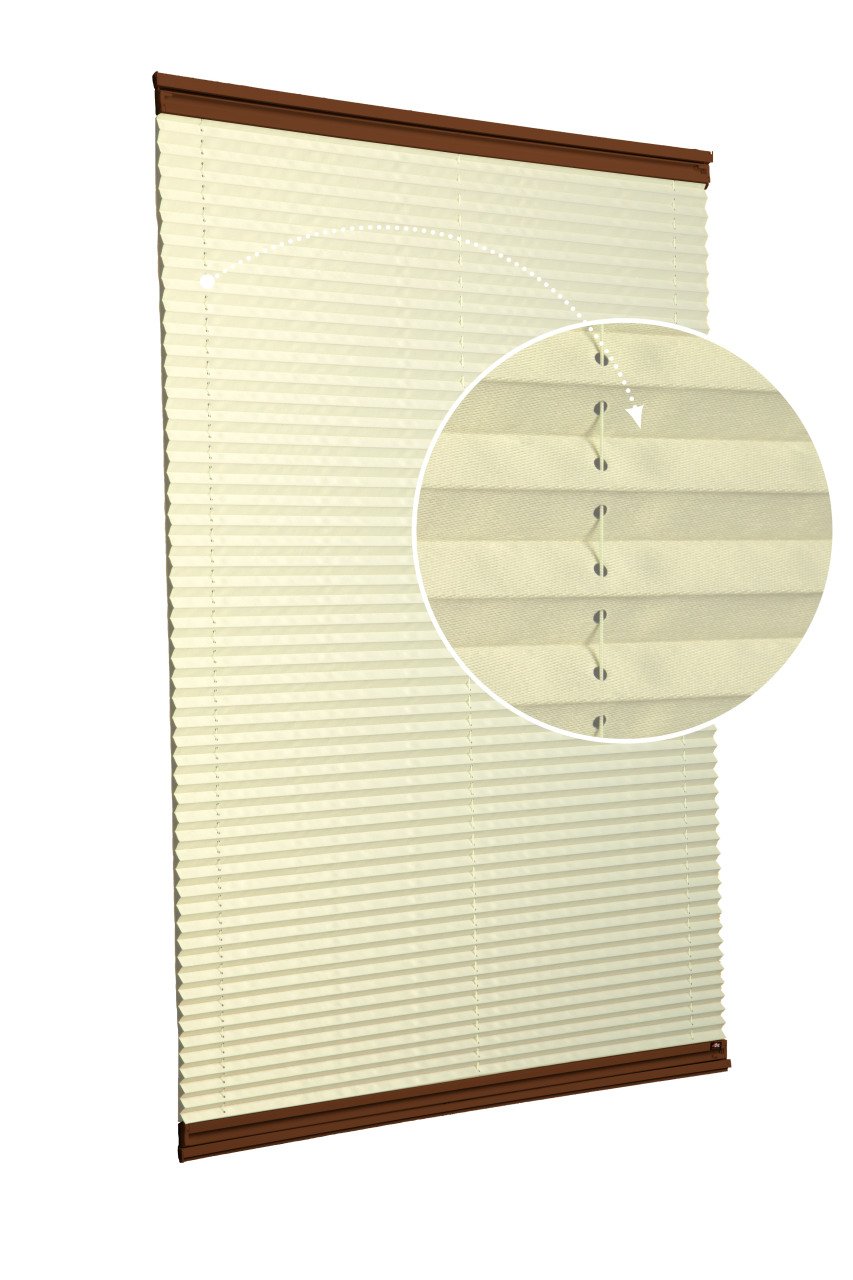 Yapıştırmalı Plise Perde (Düz Kumaş) Violet-Sarı-726 - Kahverengi