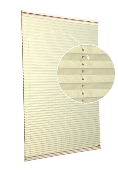 Yapıştırmalı Plise Perde (Düz Kumaş) Violet-Sarı-726 - Krem