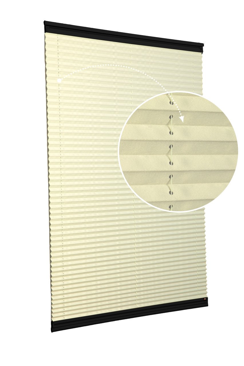 Yapıştırmalı Plise Perde (Düz Kumaş) Violet-Sarı-726 - Siyah