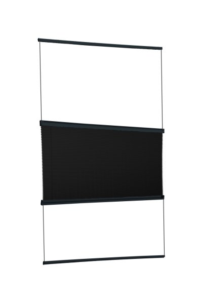 Yapıştırmalı Plise Perde (Düz Kumaş) Violet-Siyah-02 - Antresit Gri