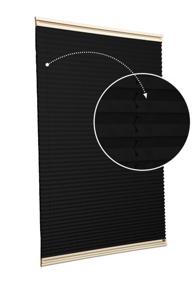 Yapıştırmalı Plise Perde (Düz Kumaş) Violet-Siyah-02 - Krem