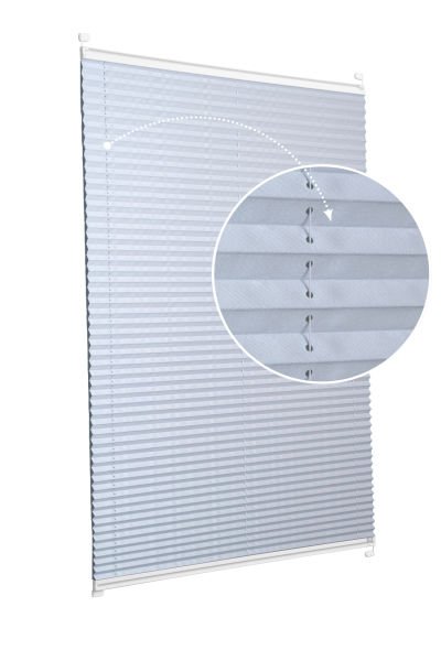 Karartma Plise Perde Acik Gri-2255 - Beyaz