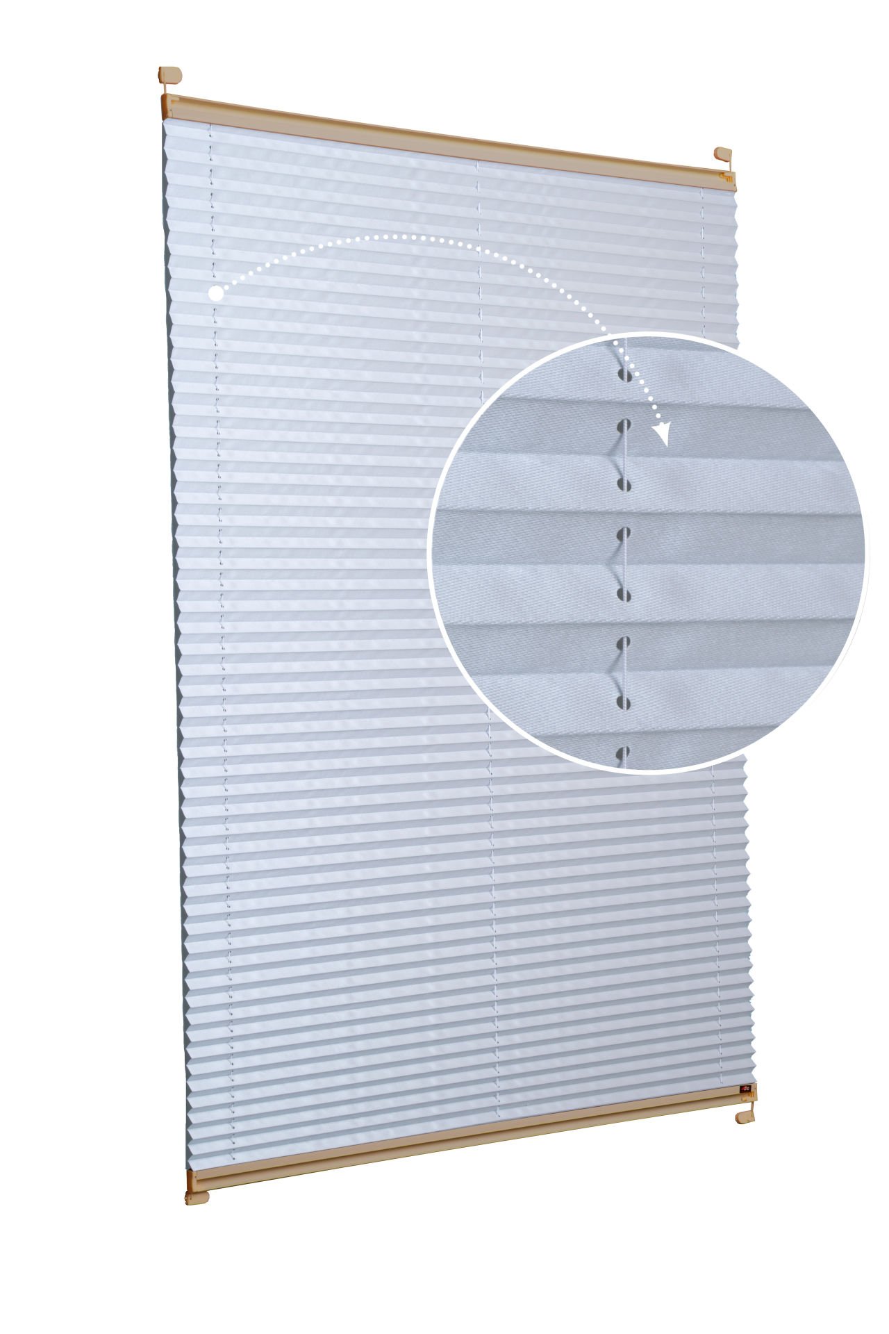 Karartma Plise Perde Acik Gri-2255 - Bronz