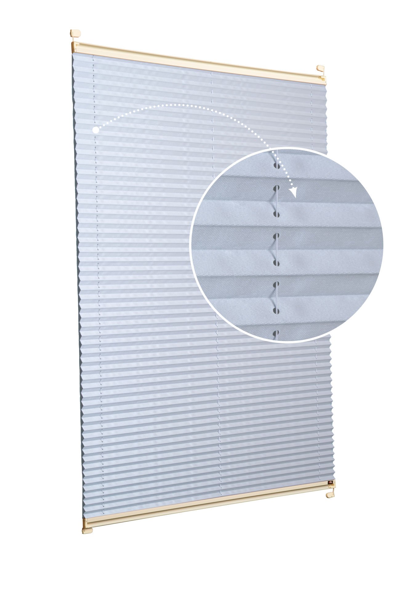 Karartma Plise Perde Acik Gri-2255 - Krem