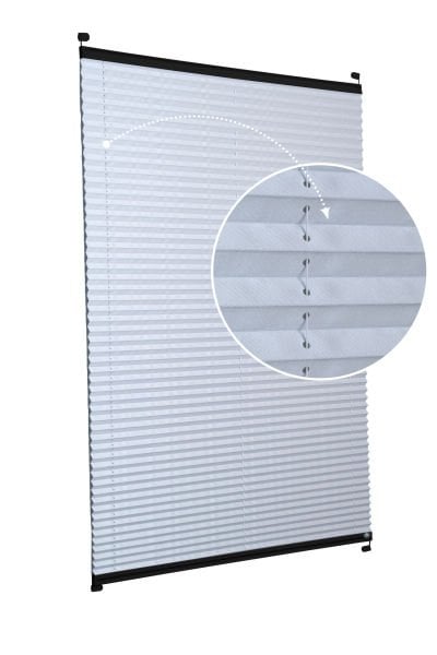 Karartma Plise Perde Acik Gri-2255 - Siyah