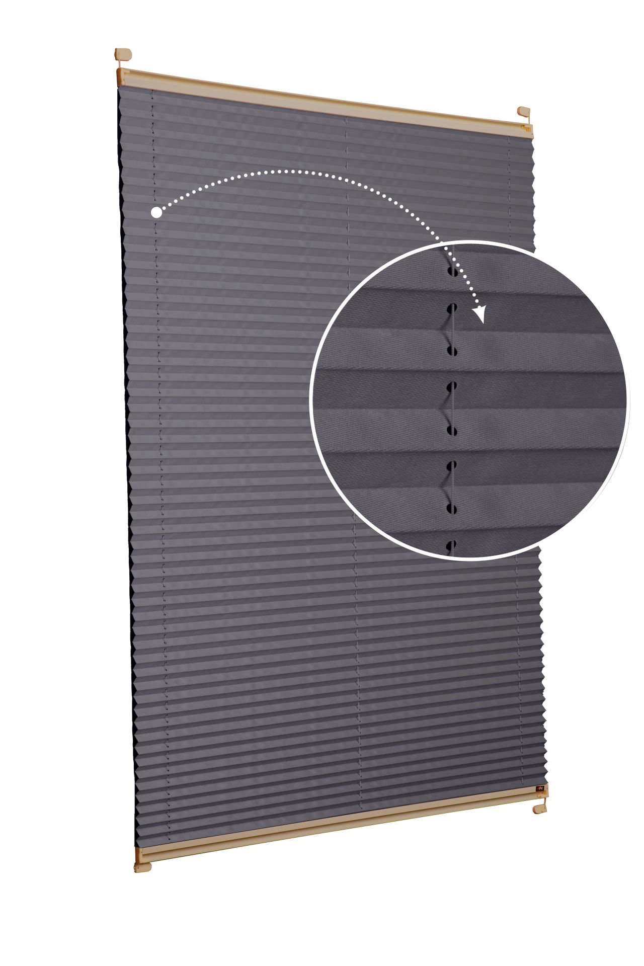 Karartma Plise Perde Antresit Gri-2421 - Bronz