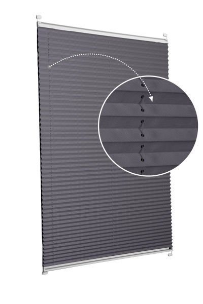 Karartma Plise Perde Antresit Gri-2421 - Gümüş Gri