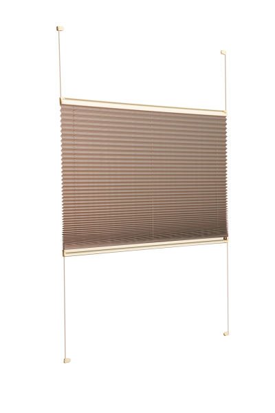 Karartma Plise Perde Kahverengi -705 - Krem