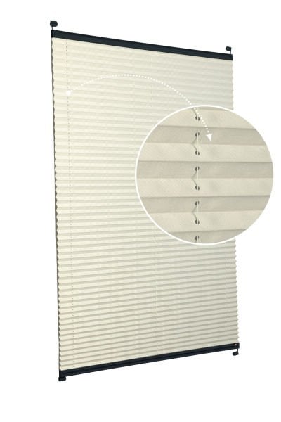 Karartma Plise Perde Krem-502 - Antresit Gri