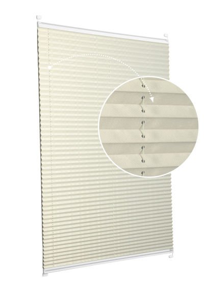 Karartma Plise Perde Krem-502 - Beyaz