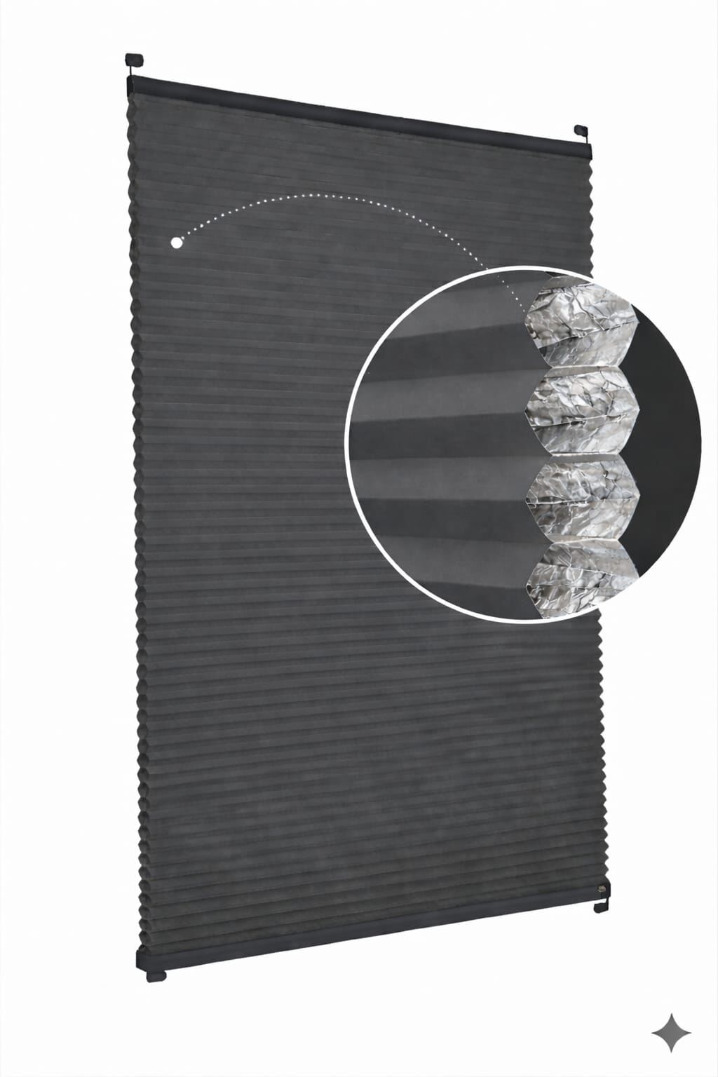 Honeycomb Karartma Plise Perde Gümüş Gri - Th005-Antresit Gri