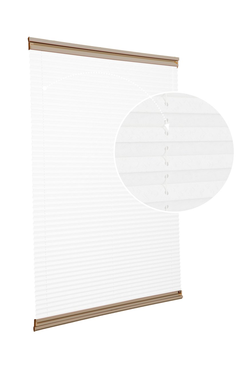 Yapıştırmalı Sistem (Desenli Kumaş) Lotus-Beyaz-01 - Bronz