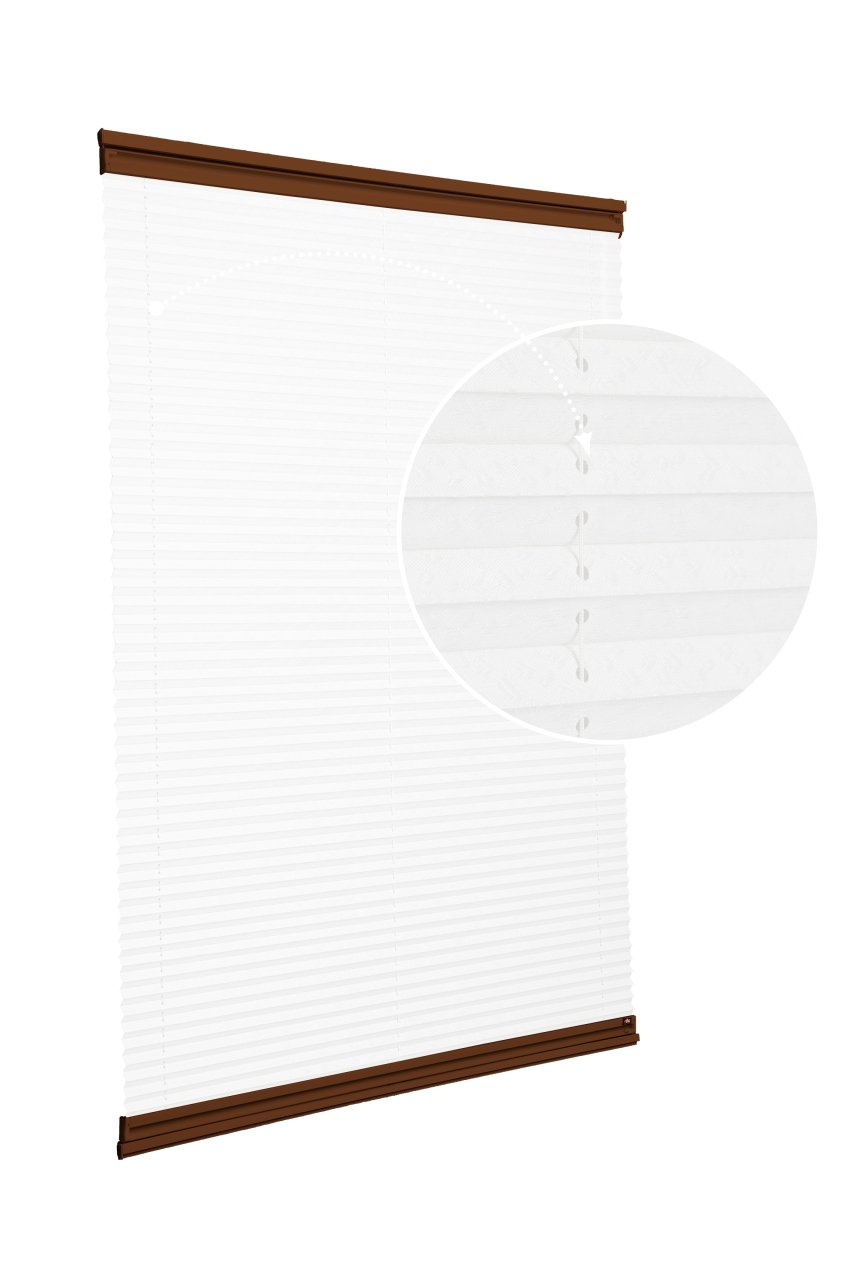 Yapıştırmalı Sistem (Desenli Kumaş) Lotus-Beyaz-01 - Kahverengi