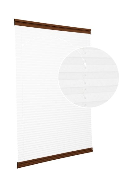 Yapıştırmalı Sistem (Desenli Kumaş) Lotus-Beyaz-01 - Kahverengi