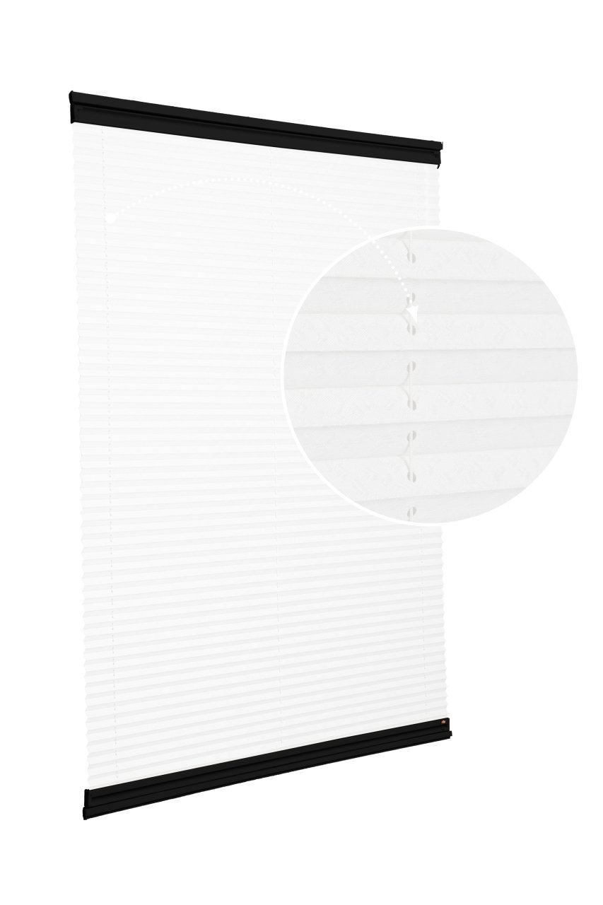 Yapıştırmalı Sistem (Desenli Kumaş) Lotus-Beyaz-01 - Siyah