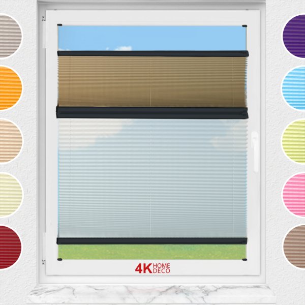 Gece Gündüz Vidalı Plise Perde (Düz Kumaş) Violet-Bronz-519 - Antresit Gri